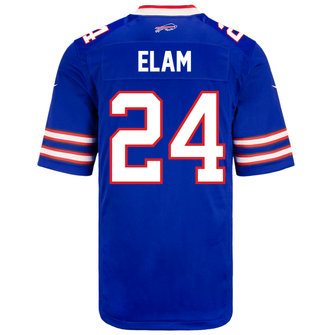 Kaiir Elam 24 Buffalo Bills Men Home Game Jersey - Royal - Image 3