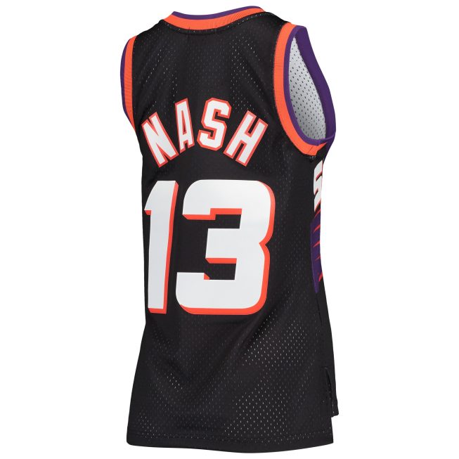 Steve Nash Phoenix Suns Mitchell & Ness Women's Hardwood Classics Swingman Jersey - Black - Image 3