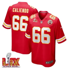 Mike Caliendo #66 Kansas City Chiefs Super Bowl LIX Jersey - Men's - Red