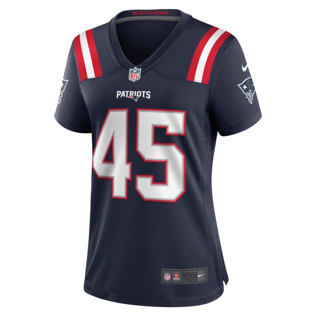 Chris Board New England Patriots Women's Game Player Jersey - Navy - Image 2