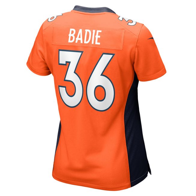 Tyler Badie Denver Broncos Women's Team Game Jersey - Orange - Image 3