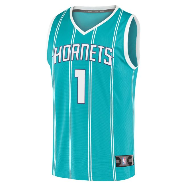 LaMelo Ball Charlotte Hornets Fanatics Youth Fast Break Player Jersey - Icon Edition - Teal - Image 2