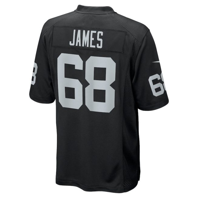 Andre James 68 Las Vegas Raiders Men Game Jersey - Black - Image 3