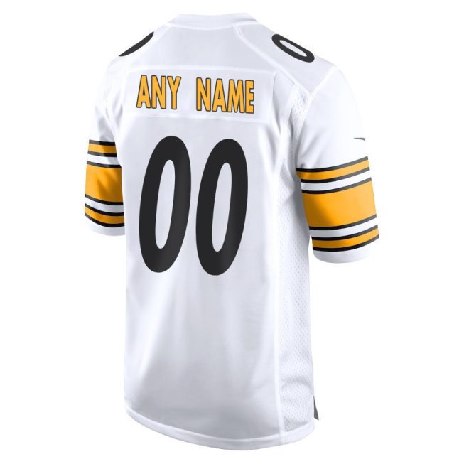 Pittsburgh Steelers Steel City 2023 Playoffs Ready Game Men Custom Jersey - White - Image 3