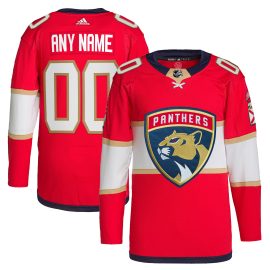 Florida Panthers Home Primegreen Authentic Custom Jersey - Red