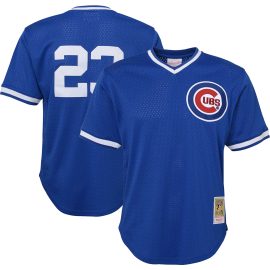 Ryne Sandberg Chicago Cubs Mitchell & Ness Youth Cooperstown Collection Mesh Batting Practice Jersey - Royal