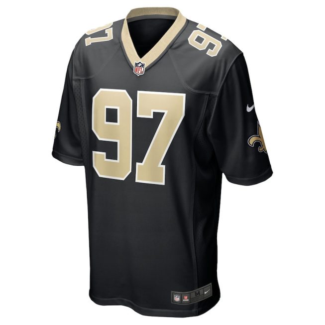 Malcolm Roach 97 New Orleans Saints Men Team Game Jersey - Black - Image 2