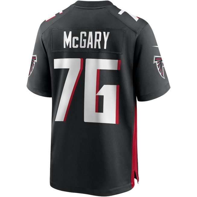Kaleb McGary 76 Atlanta Falcons Men's Game Jersey - Black - Image 3