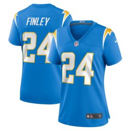 AJ Finley 24 Los Angeles Chargers Women Team Game Jersey - Powder Blue