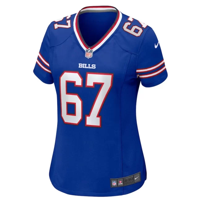 Travis Clayton 67 Buffalo Bills Women's Game Jersey - Royal - Image 2