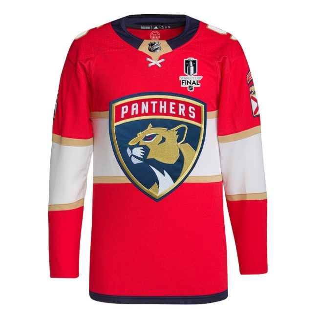 Aaron Ekblad 5 Florida Panthers 2024 STANLEY CUP Final Home Breakaway Jersey - Men, Red - Image 2