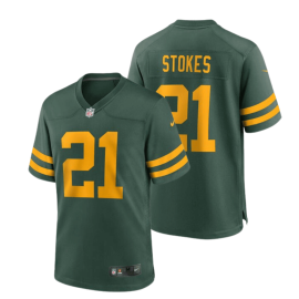 Eric Stokes 21 Green Bay Packers 50s Classic Men Game Jersey - Green & Gold