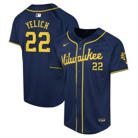 Christian Yelich Milwaukee Brewers Youth Alternate Limited Player Jersey - Navy