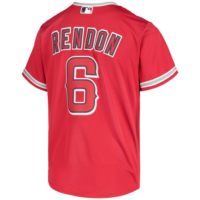 Anthony Rendon Los Angeles Angels Youth Alternate Replica Player Jersey - Red - Image 3