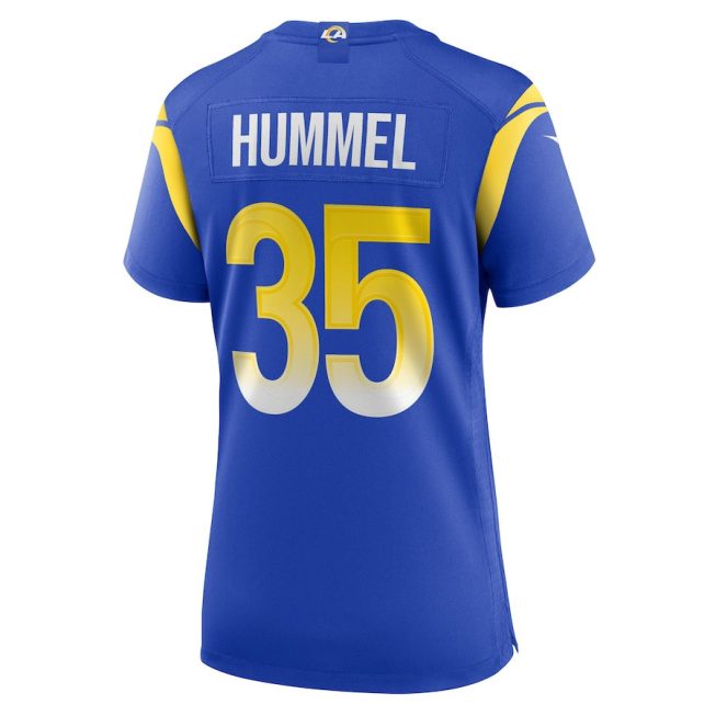 Jake Hummel 35 Los Angeles Rams Women Game Jersey - Royal - Image 3