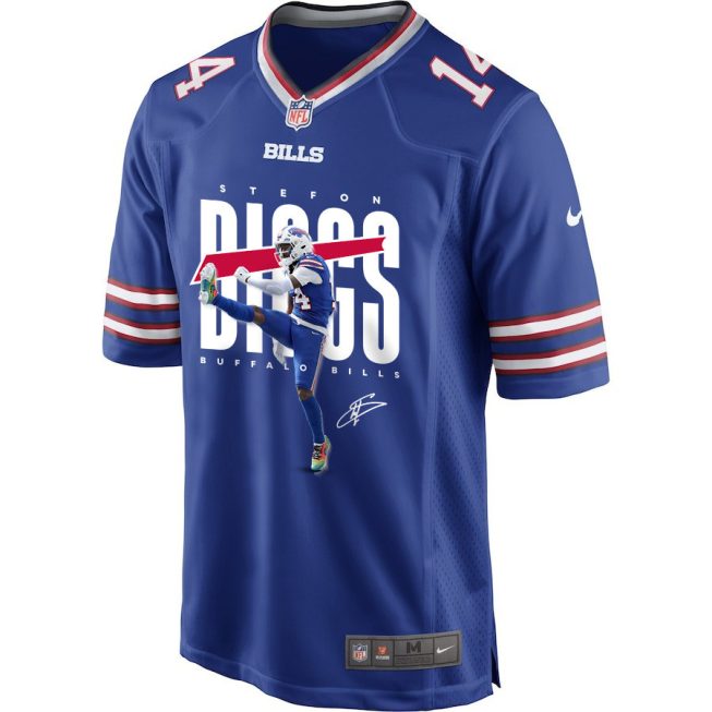 Stefon Diggs 14 Buffalo Bills Diggs Can Fly Game Men Jersey - Royal - Image 2