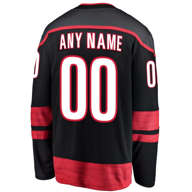 Carolina Hurricanes Fanatics Home Breakaway Custom Jersey - Black - Image 3