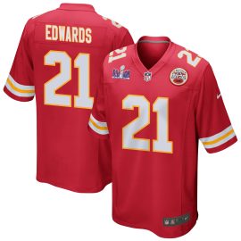 Mike Edwards 21 Kansas City Chiefs Super Bowl LVIII Patch Game Men Jersey - Red