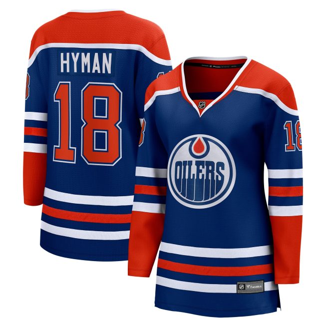 Zach Hyman Edmonton Oilers Fanatics Women's Home Breakaway Player Jersey - Royal