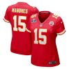 Patrick Mahomes 15 Kansas City Chiefs Super Bowl LVIII Patch Fashion Game Jersey - Red