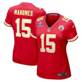 Patrick Mahomes 15 Kansas City Chiefs Super Bowl LVIII Patch Fashion Game Jersey - Red