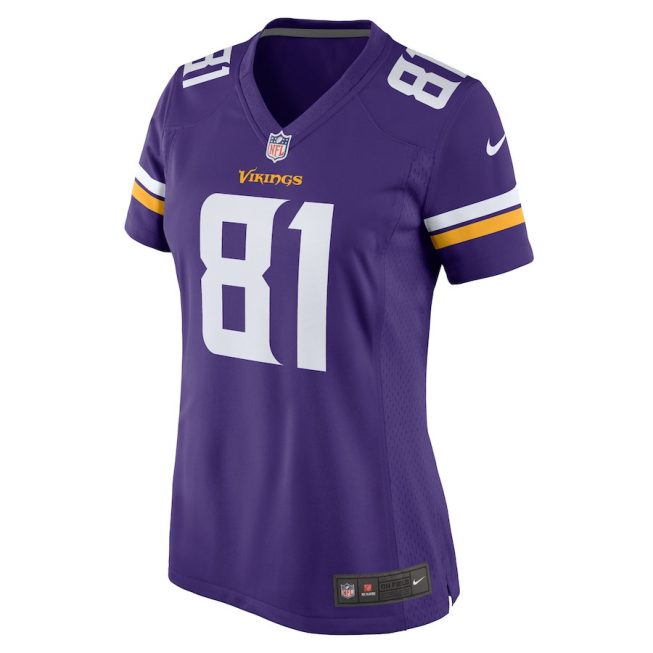 Bisi Johnson 81 Minnesota Vikings Women Game Jersey - Purple - Image 2