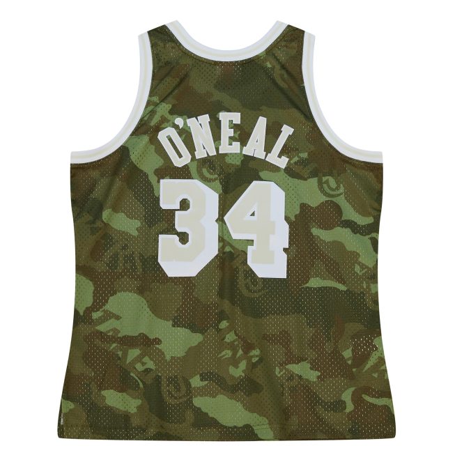 Shaquille O'Neal Los Angeles Lakers Mitchell & Ness Hardwood Classics 1996/97 Ghost Green Swingman Jersey - Camo - Image 3