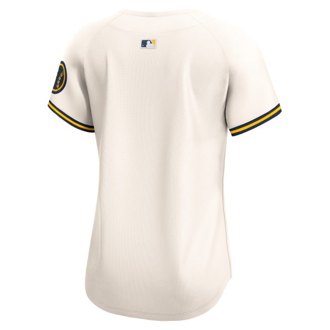 Milwaukee Brewers Women's Home Limited Jersey - Cream - Image 3