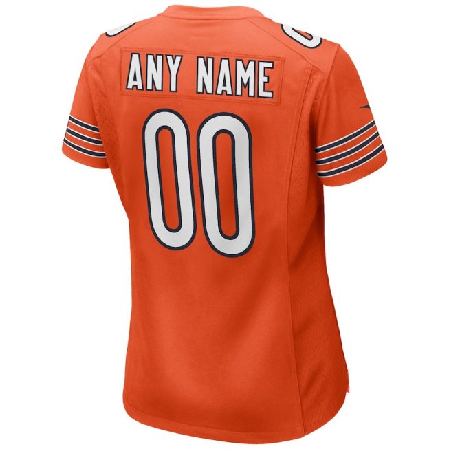 Chicago Bears Women Custom Alternate Game Jersey - Orange - Image 3