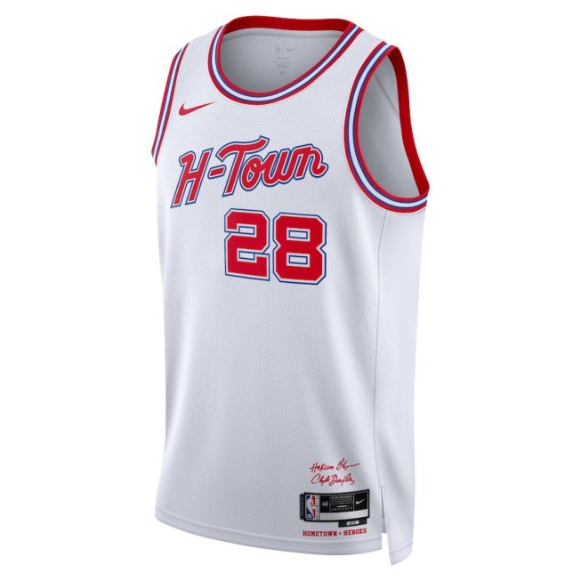 Alperen Sengun 28 Houston Rockets 2023/24 City Edition Swingman Jersey - White - Image 2