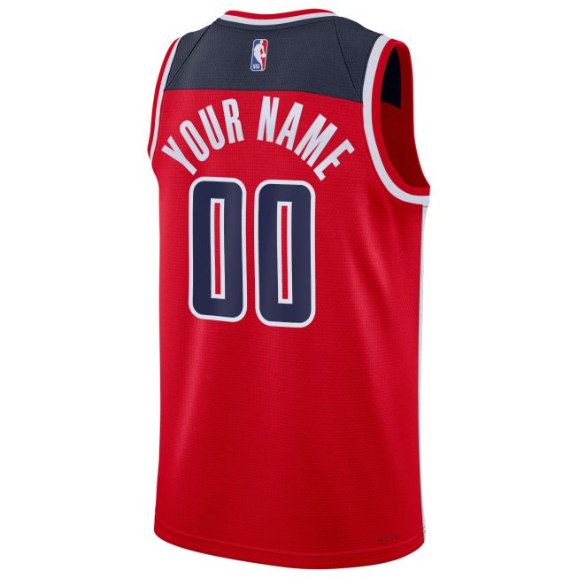 Washington Wizards Unisex Swingman Custom Jersey Red - Icon Edition - Image 3