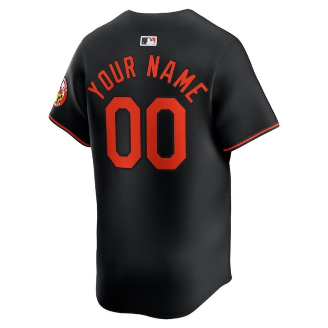 Baltimore Orioles Alternate Limited Custom Men Jersey - Black - Image 3