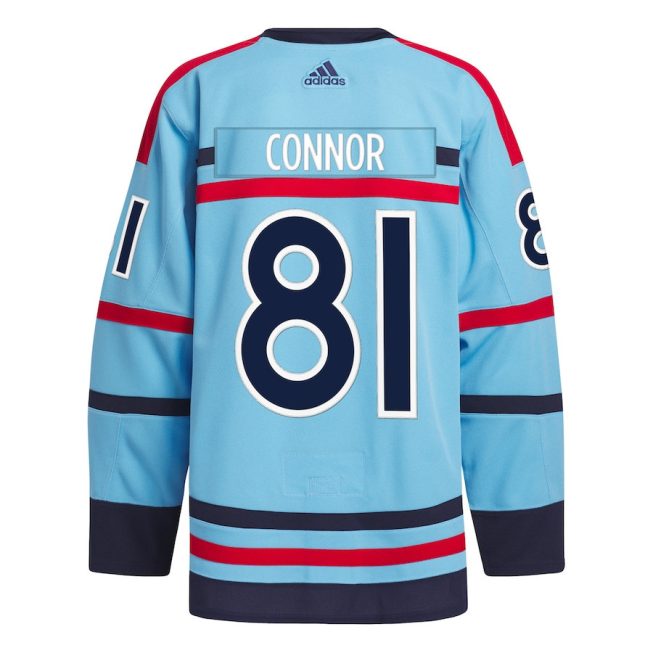Kyle Connor 81 Winnipeg Jets Anniversary Primegreen Men Jersey - Light Blue - Image 3