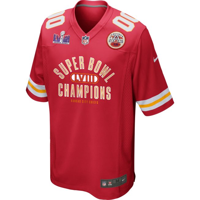 Kansas City Chiefs Super Bowl LVIII Champions Under The Lights Game Custom Men Jersey - Scarlet - Image 2