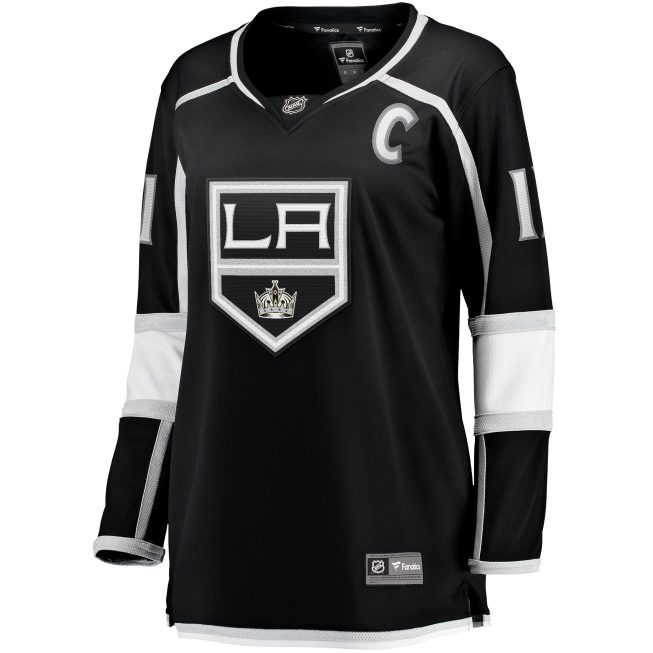 Anze Kopitar Los Angeles Kings Fanatics Women's Home Captain Patch Breakaway Player Jersey - Black - Image 2