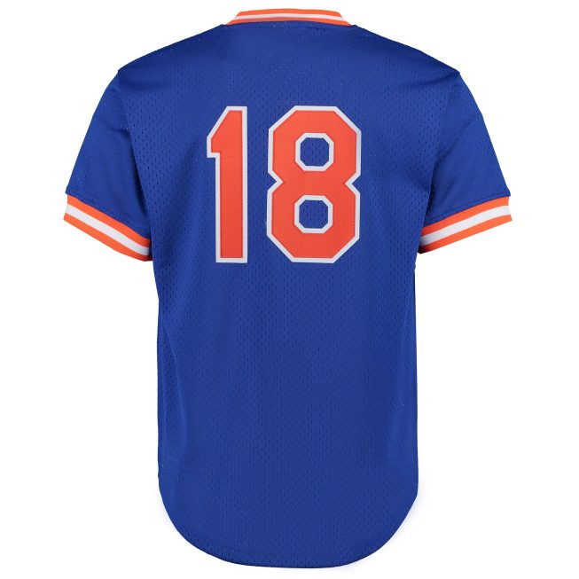 Darryl Strawberry New York Mets Mitchell & Ness Cooperstown Mesh Batting Practice Jersey - Royal - Image 3