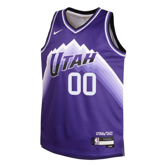 Utah Jazz 2023/24 City Edition Swingman Custom YOUTH Jersey - Purple - Image 2