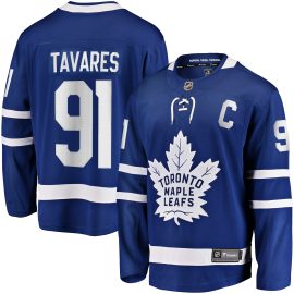 John Tavares Toronto Maple Leafs Fanatics Captain Patch Home Breakaway Jersey - Blue
