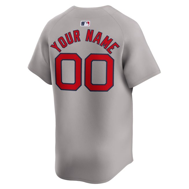 Boston Red Sox Away Limited Custom Jersey - Gray - Image 3
