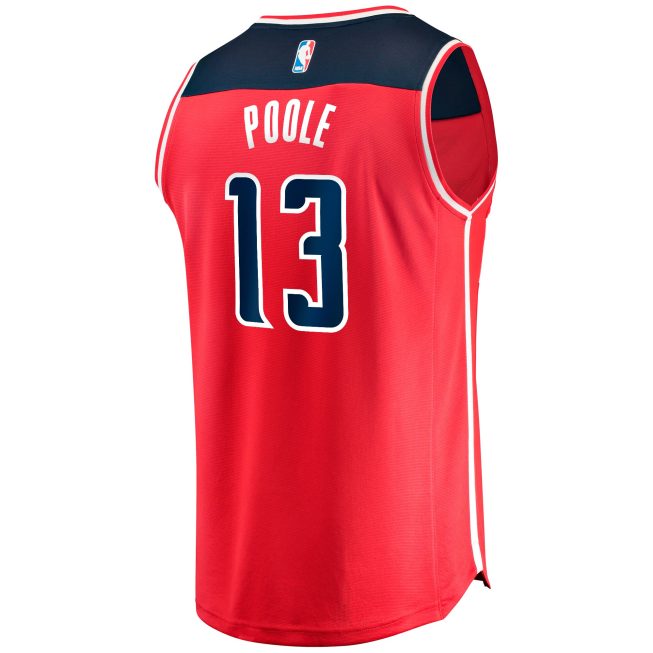 Jordan Poole Washington Wizards Fanatics Youth Fast Break Player Jersey - Icon Edition - Red - Image 3