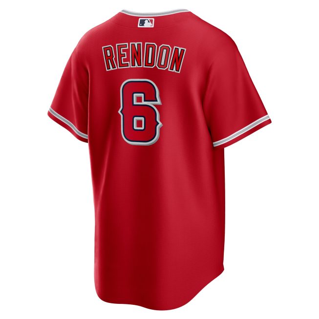 Anthony Rendon Los Angeles Angels Alternate Replica Player Name Jersey - Red - Image 3