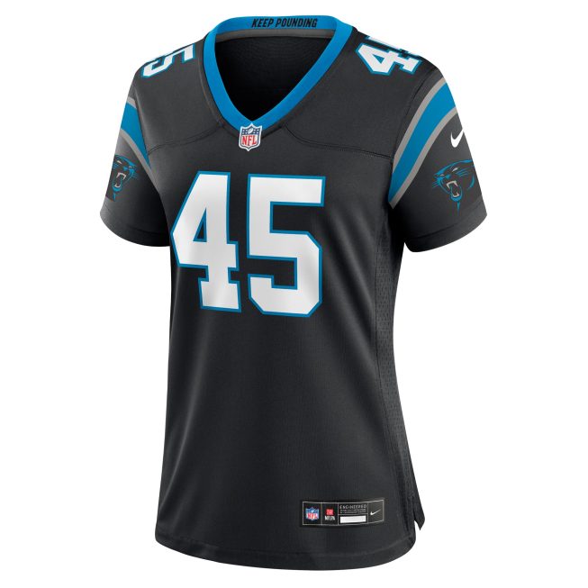Giovanni Ricci Carolina Panthers Women's Team Game Jersey - Black - Image 2