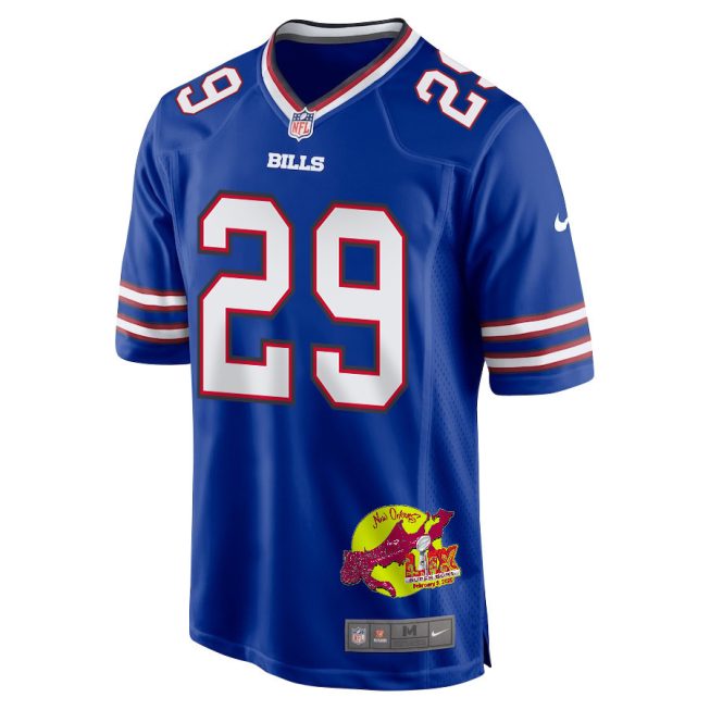 Brandon Codrington 29 Buffalo Bills Super Bowl LIX New Orleans Patch Game Men Jersey - Royal - Image 3