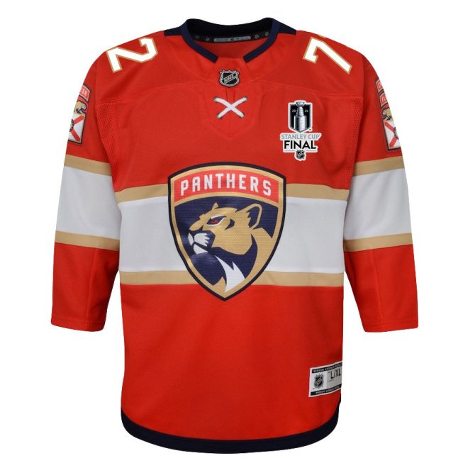 Sergei Bobrovsky 72 Florida Panthers 2024 STANLEY CUP Final Youth Home Breakaway Jersey - Red - Image 2