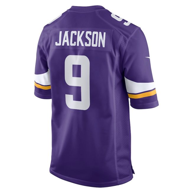 Trishton Jackson 9 Minnesota Vikings Men Game Jersey - Purple - Image 3