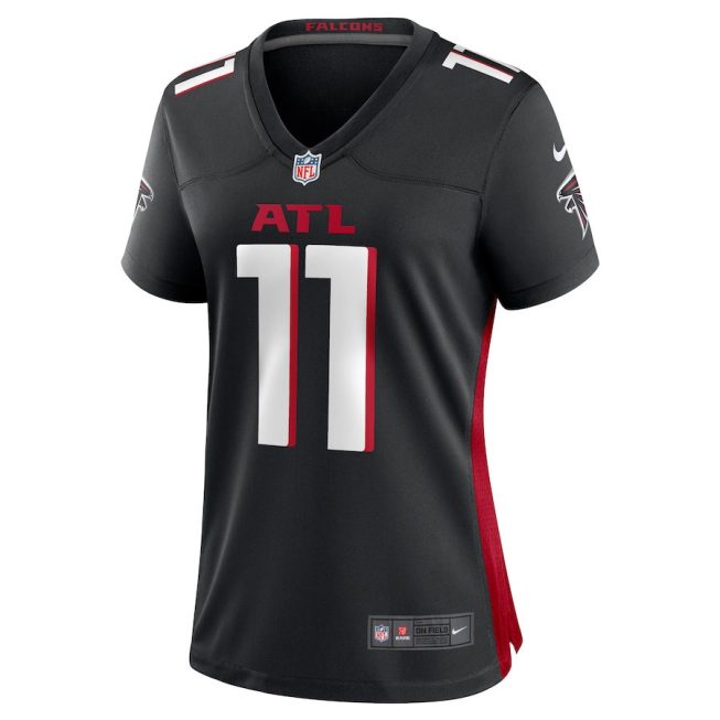 Logan Woodside 11 Atlanta Falcons Women's Team Game Jersey - Black - Image 2