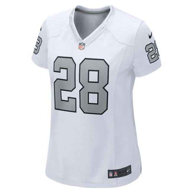 Josh Jacobs Las Vegas Raiders Women's Alternate Game Player Jersey - White - Image 2