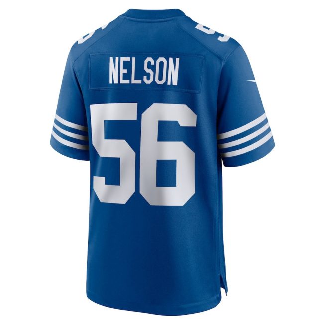 Quenton Nelson 56 Indianapolis Colts Men Alternate Team Game Jersey - Royal - Image 3