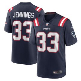 Anfernee Jennings 33 New England Patriots Team Game Jersey - Navy