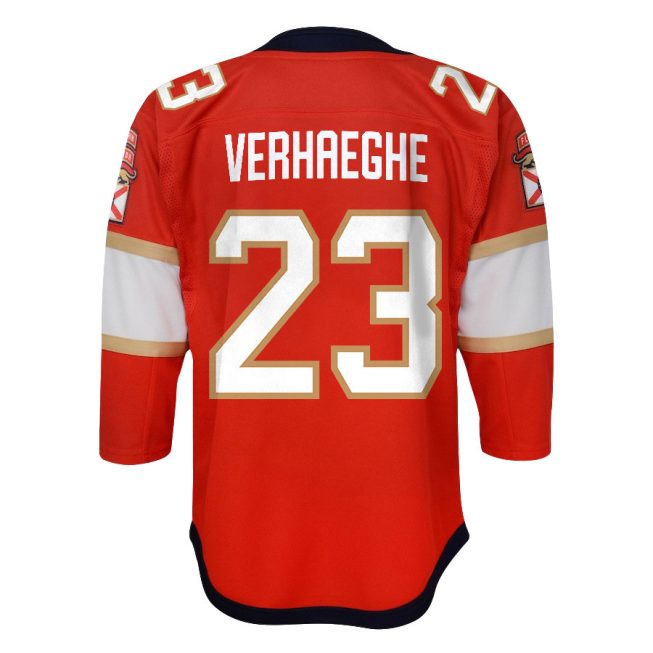 Carter Verhaeghe 23 Florida Panthers 2024 STANLEY CUP Final Youth Home Breakaway Jersey - Red - Image 3